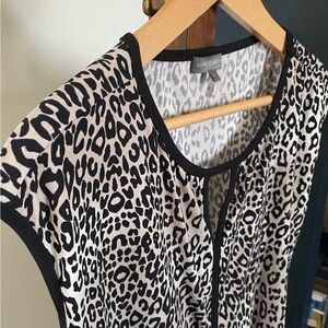 Roaring-To-Go Leopard Print Blouse by Vince Camuto